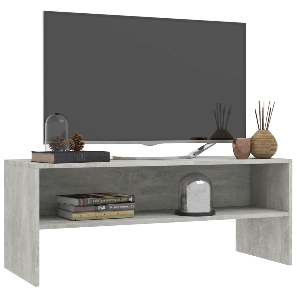 Televizoriaus spintelė, betono, 100x40x40cm, apdirbta mediena