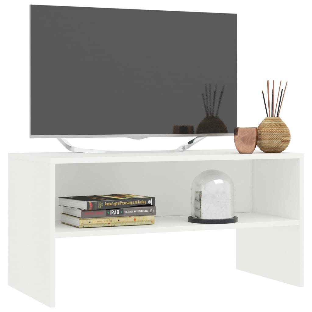 TV cabinet, white, 80x40x40cm, engineered wood