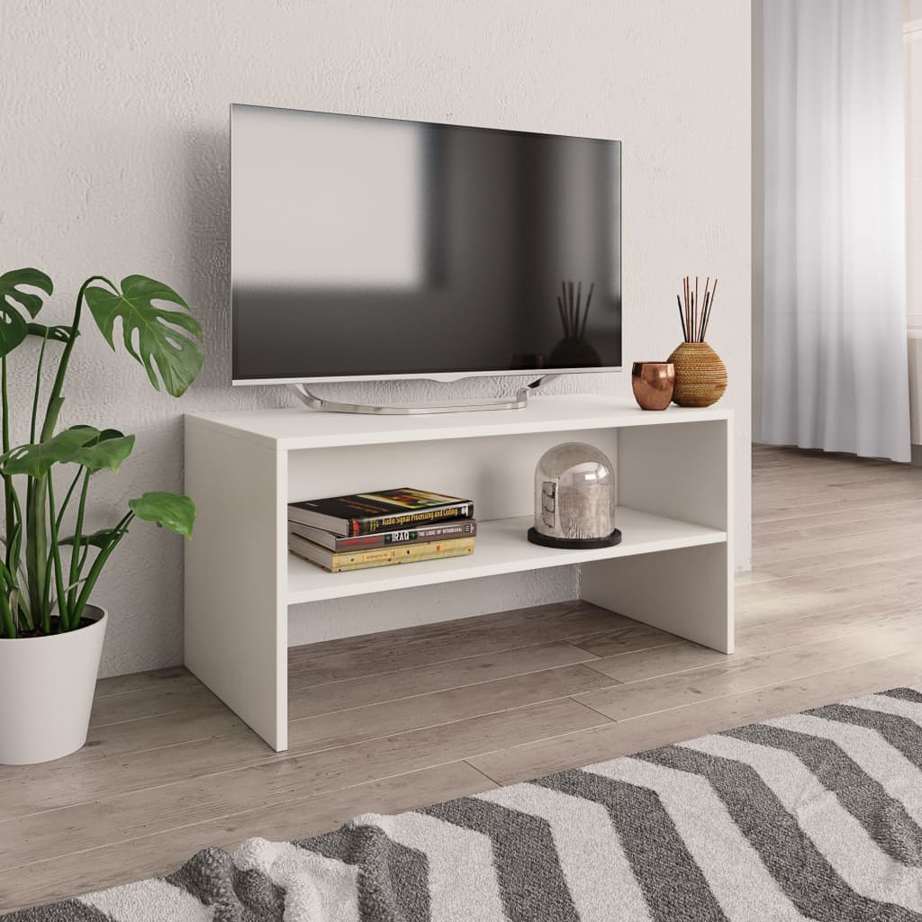 TV cabinet, white, 80x40x40cm, engineered wood