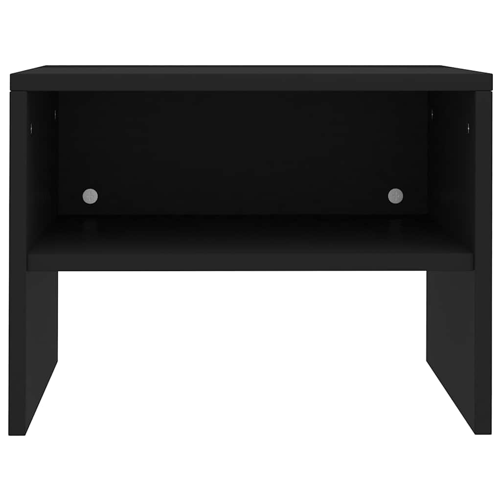 Bedside tables, 2 pcs., black, 40x30x30cm, engineered wood