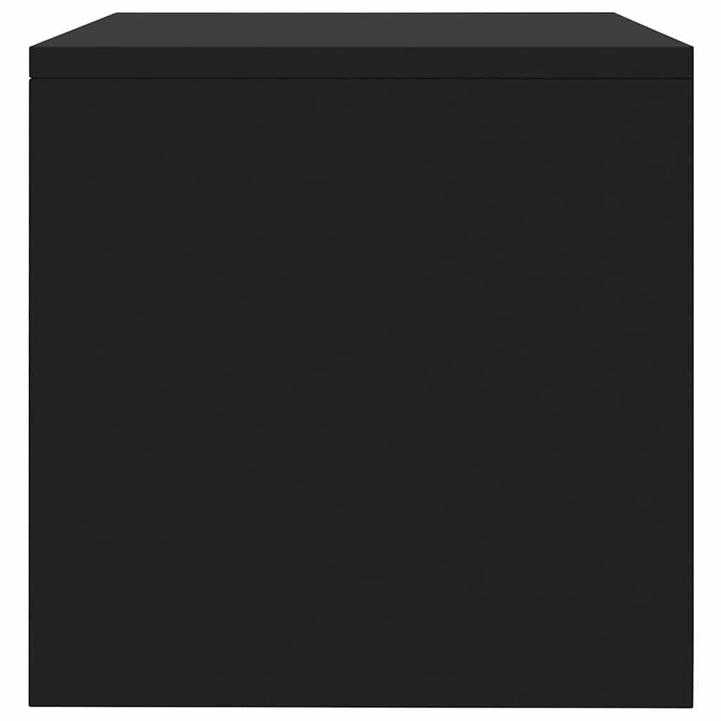 Bedside tables, 2 pcs., black, 40x30x30cm, engineered wood