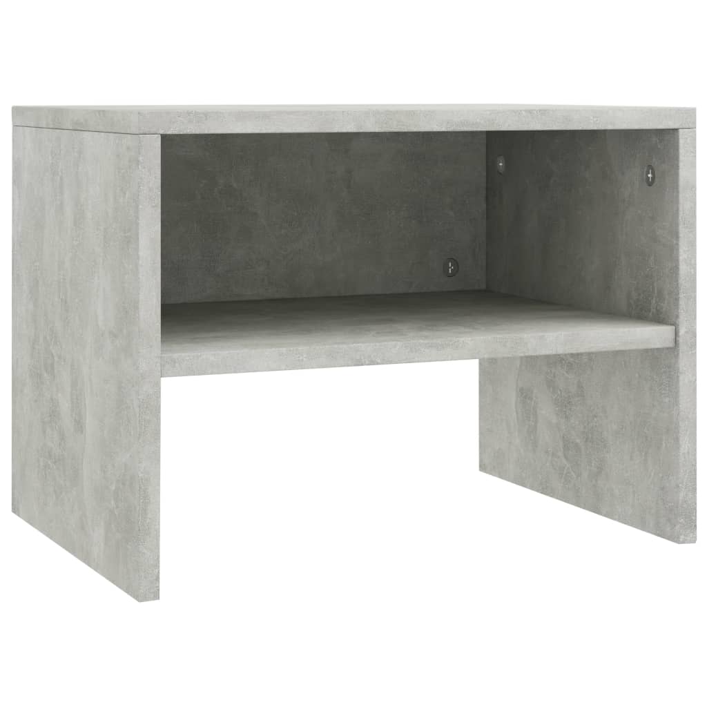 Nightstands, 2 pcs., concrete, 40x30x30cm, treated wood