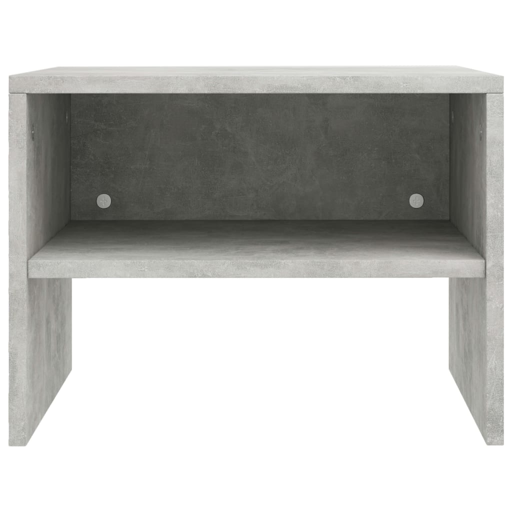 Nightstands, 2 pcs., concrete, 40x30x30cm, treated wood