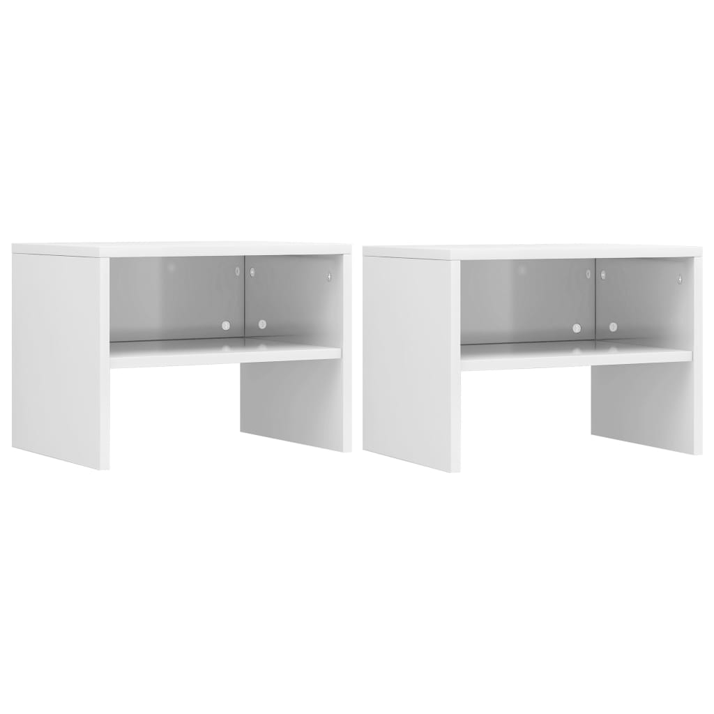 Nightstands, 2 pcs., white, 40x30x30cm, engineered wood