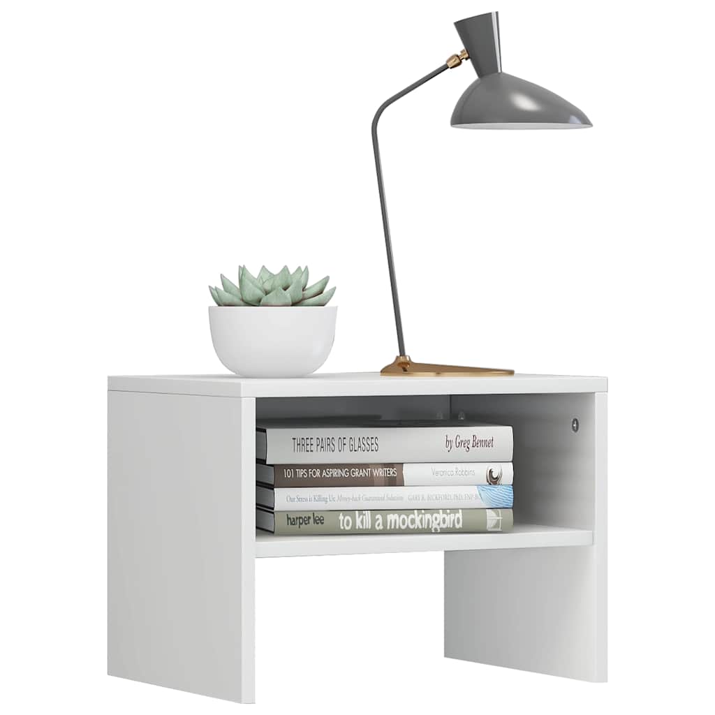 Nightstands, 2 pcs., white, 40x30x30cm, engineered wood