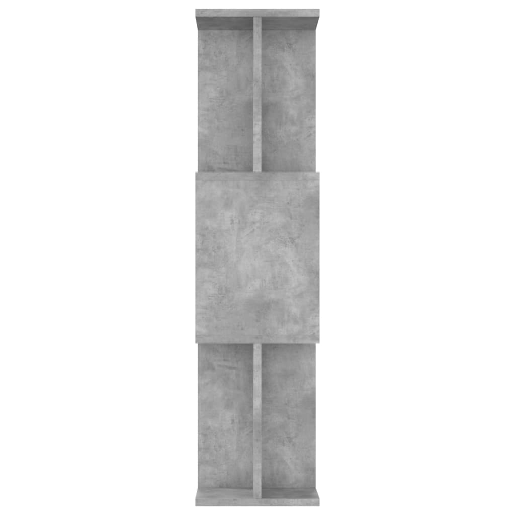 Grāmatu skapis/telpas sadalītājs, betons, 80x24x96cm, koks