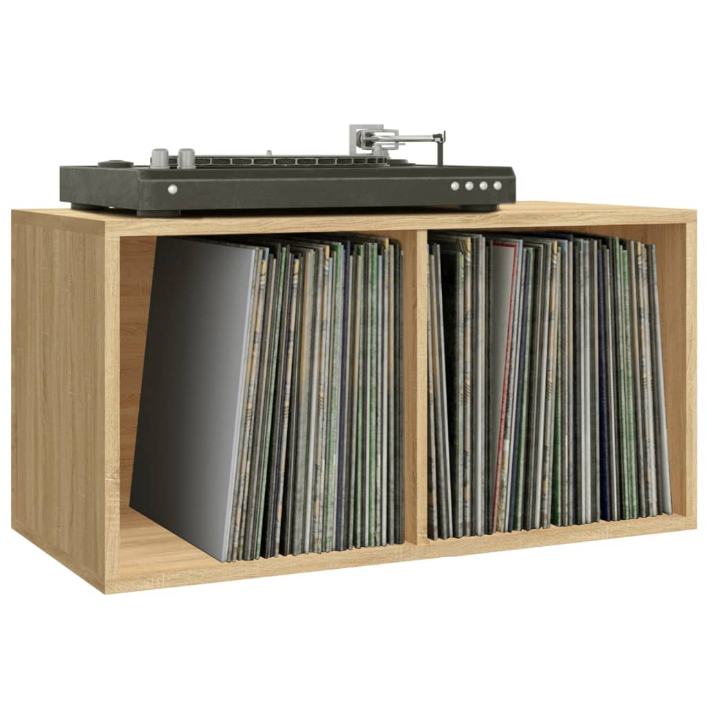 Dėžė vinilinėms plokštelėms, ąžuolo, 71x34x36cm, mediena