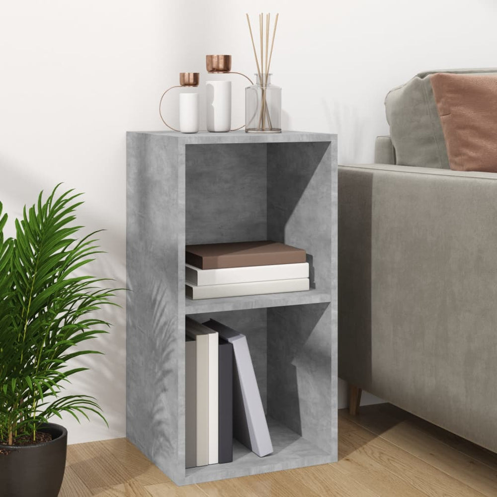 Vinyl record storage box, concrete grey, 71x34x36cm, wood