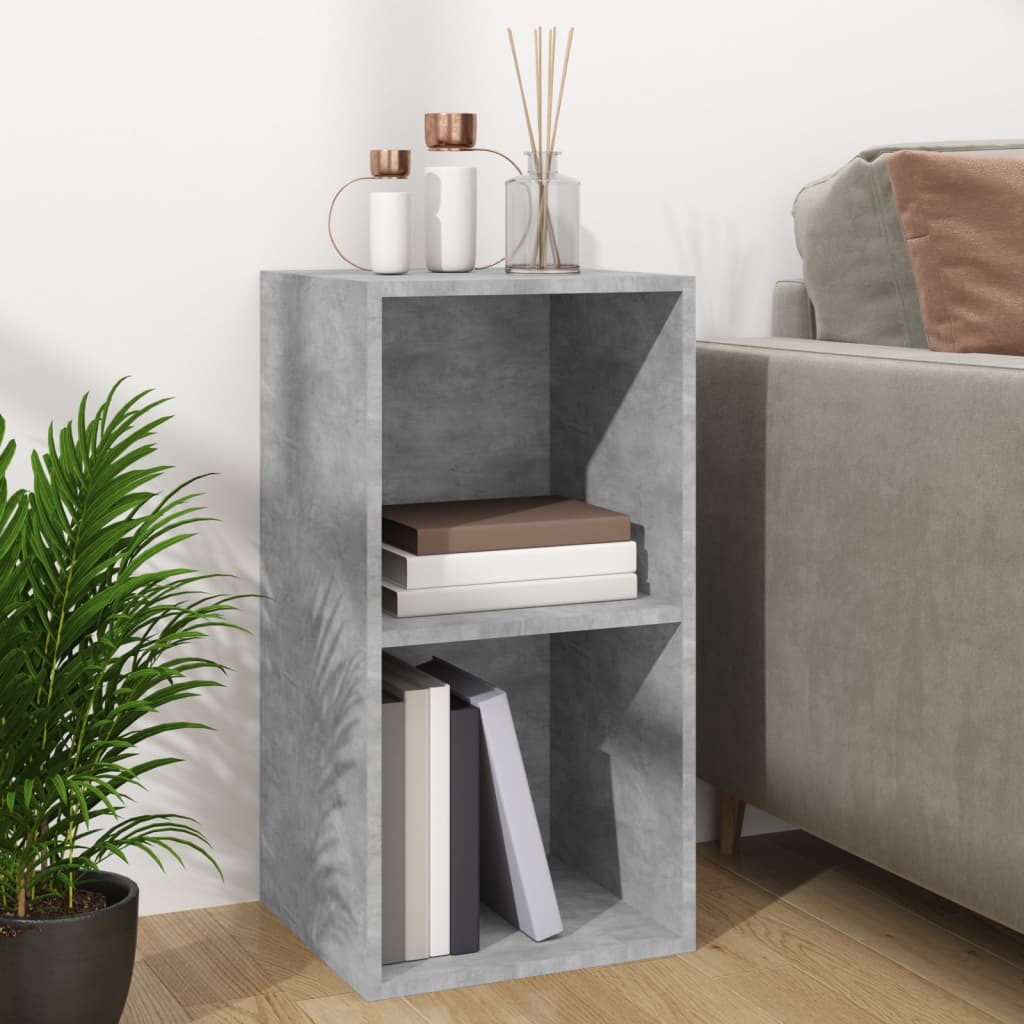 Dėžė vinilinėms plokštelėms, betono pilka, 71x34x36cm, mediena