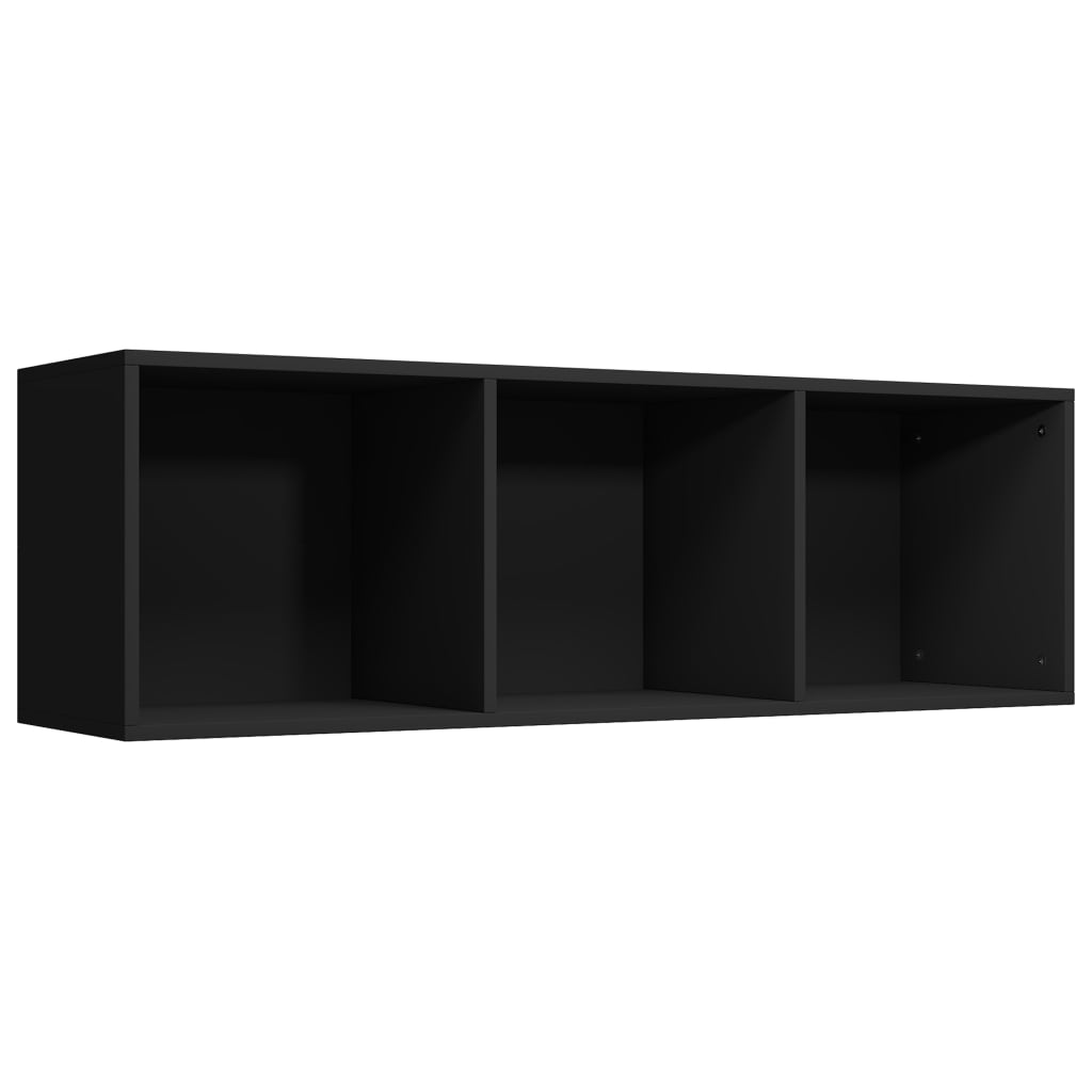 Cabinet, book/TV, black, 36x30x114cm, particleboard