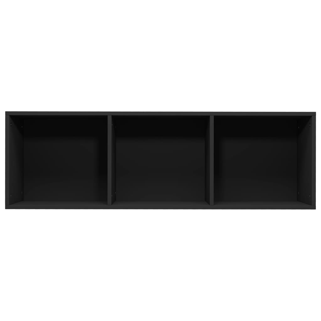 Cabinet, book/TV, black, 36x30x114cm, particleboard