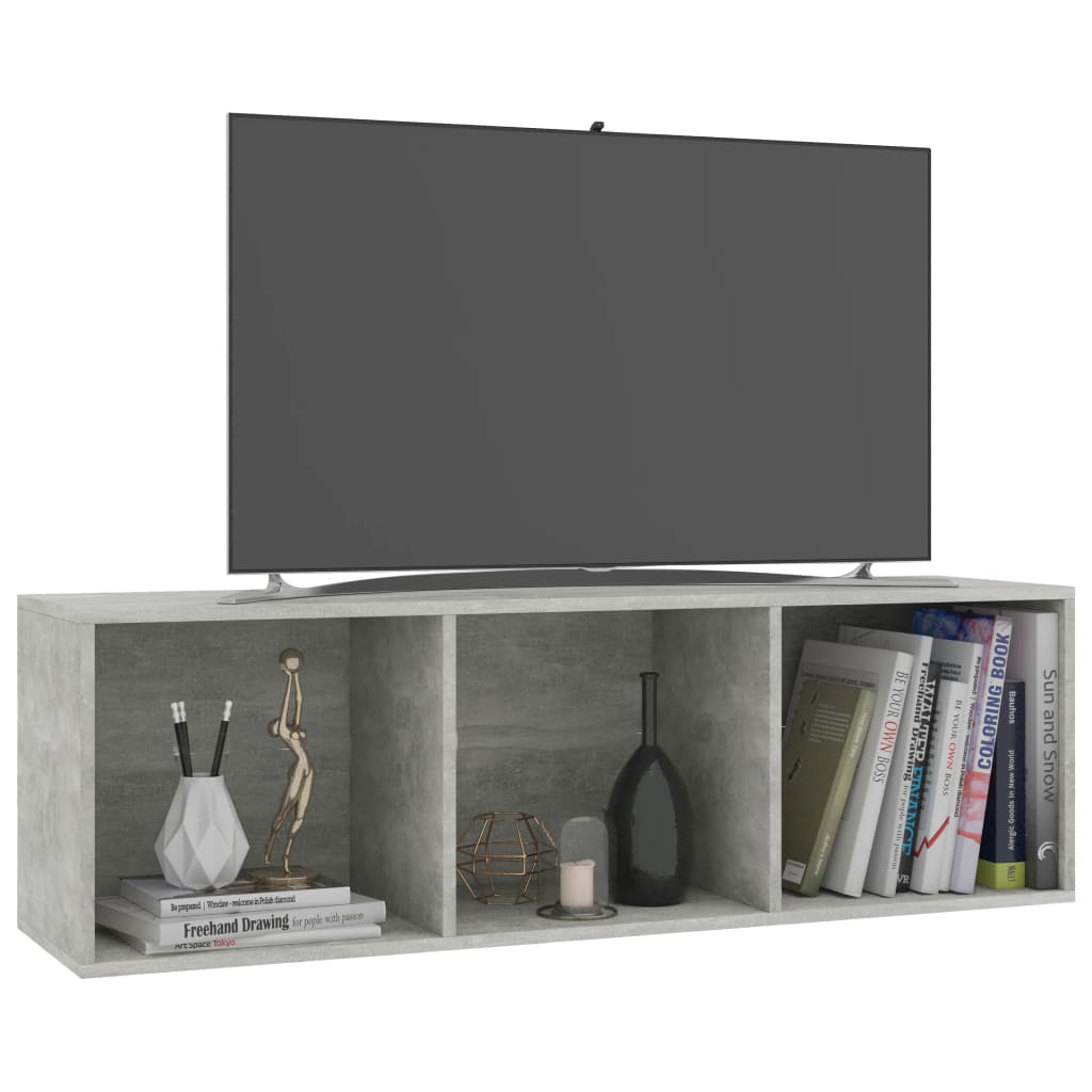 Spintelė knygoms/TV, betono, 36x30x114cm, apdirbta mediena