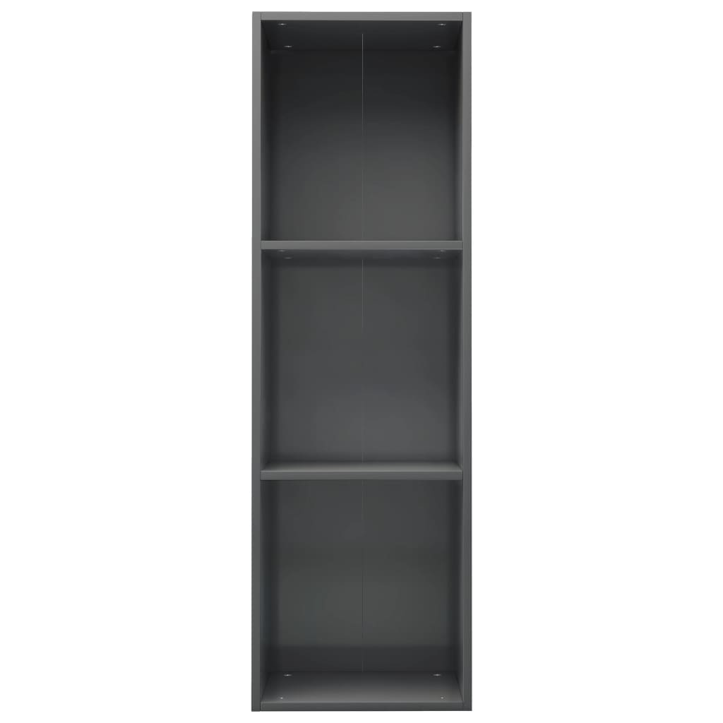 Grāmatu/TV plaukts, pelēks, 36x30x114cm, apstrādāta koksne