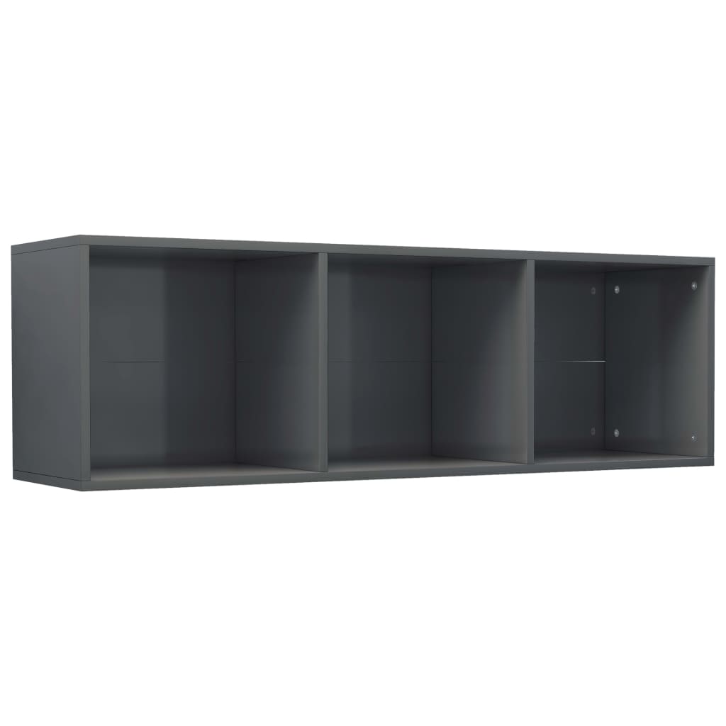 Grāmatu/TV plaukts, pelēks, 36x30x114cm, apstrādāta koksne