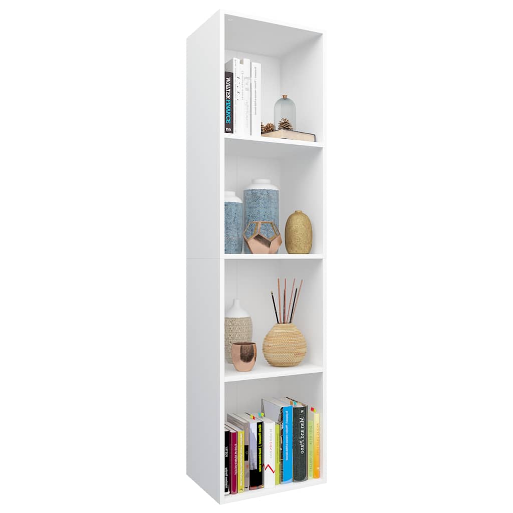Bookcase/TV storage, white, 36x30x143cm, engineered wood