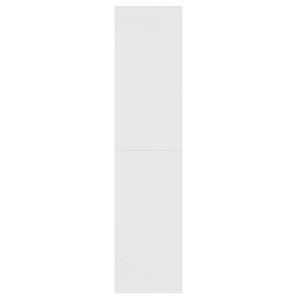 Grāmatu/sānu skapītis, balts, 66x30x130cm, apstrādāta koksne