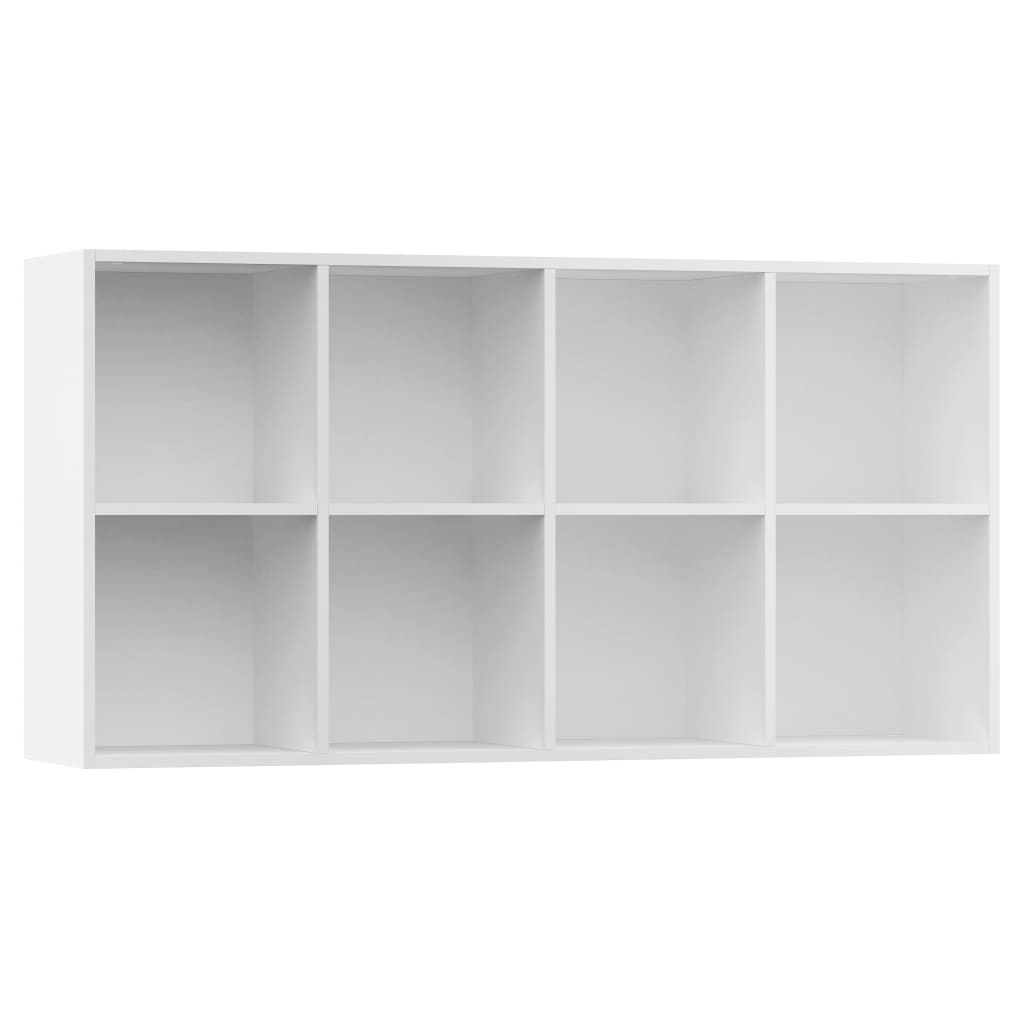 Bookcase/side cabinet, white, 66x30x130cm, engineered wood