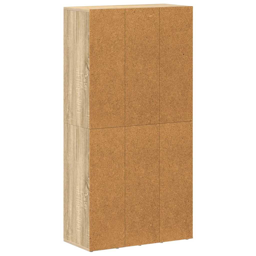 Grāmatu/sānu skapis, ozols, 66x30x130cm, apstrādāta koksne