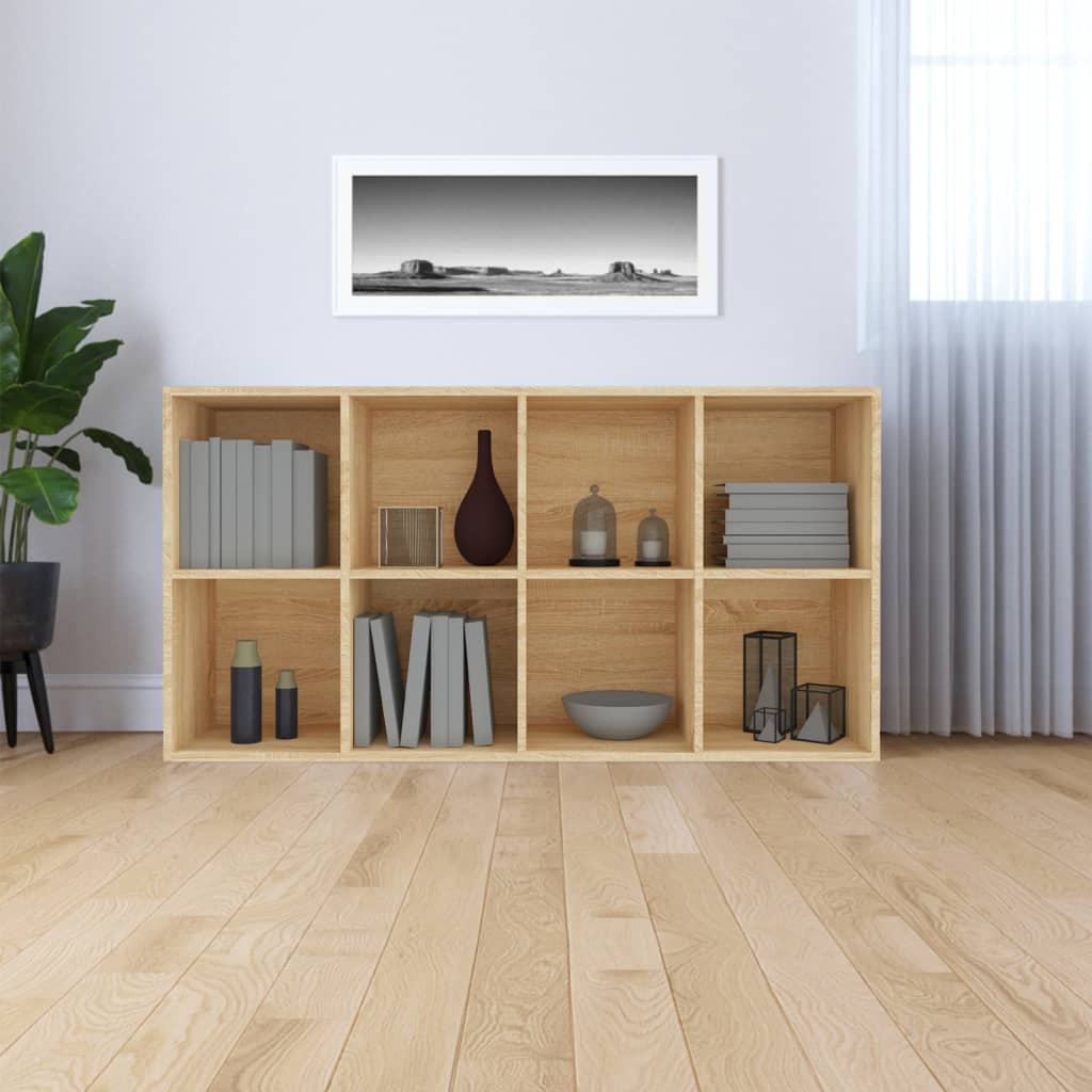 Grāmatu/sānu skapis, ozols, 66x30x130cm, apstrādāta koksne