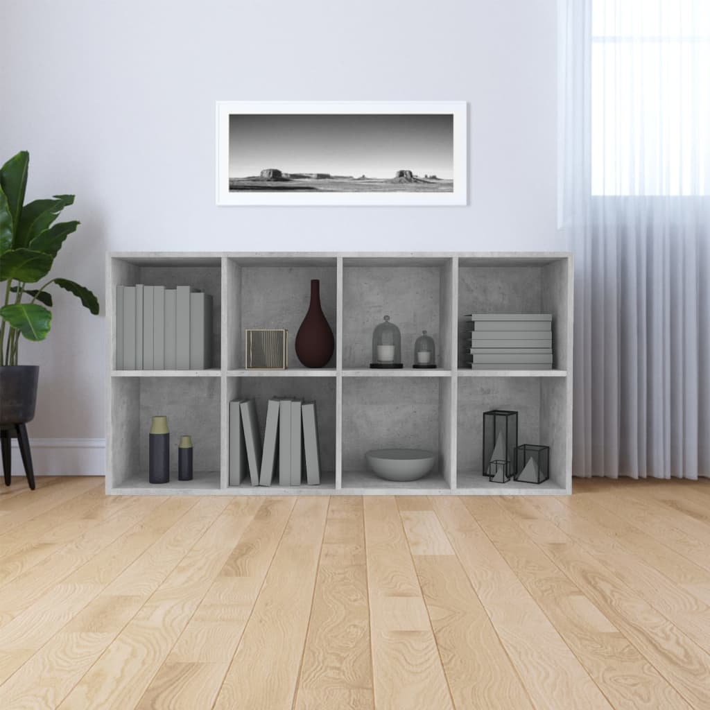 Knygų/šoninė spintelė, betono, 66x30x130cm, apdirbta mediena