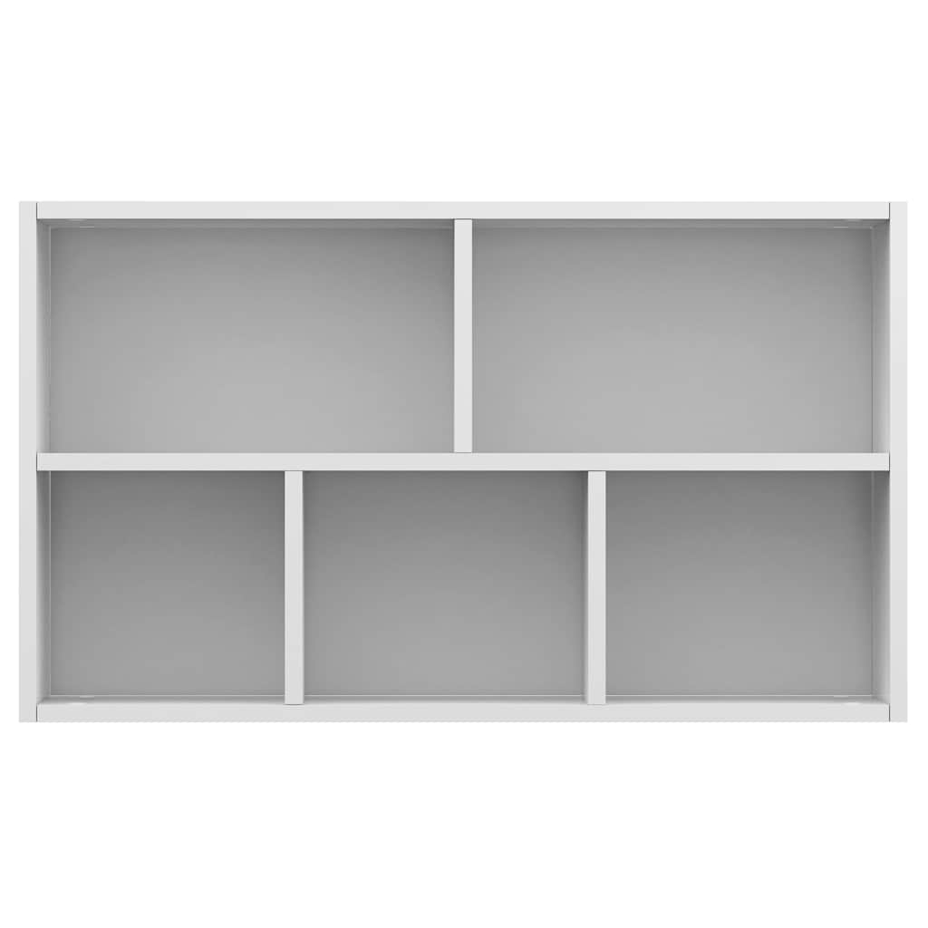 Grāmatu/sānu skapītis, balts, 50x25x80cm, apstrādāta koksne