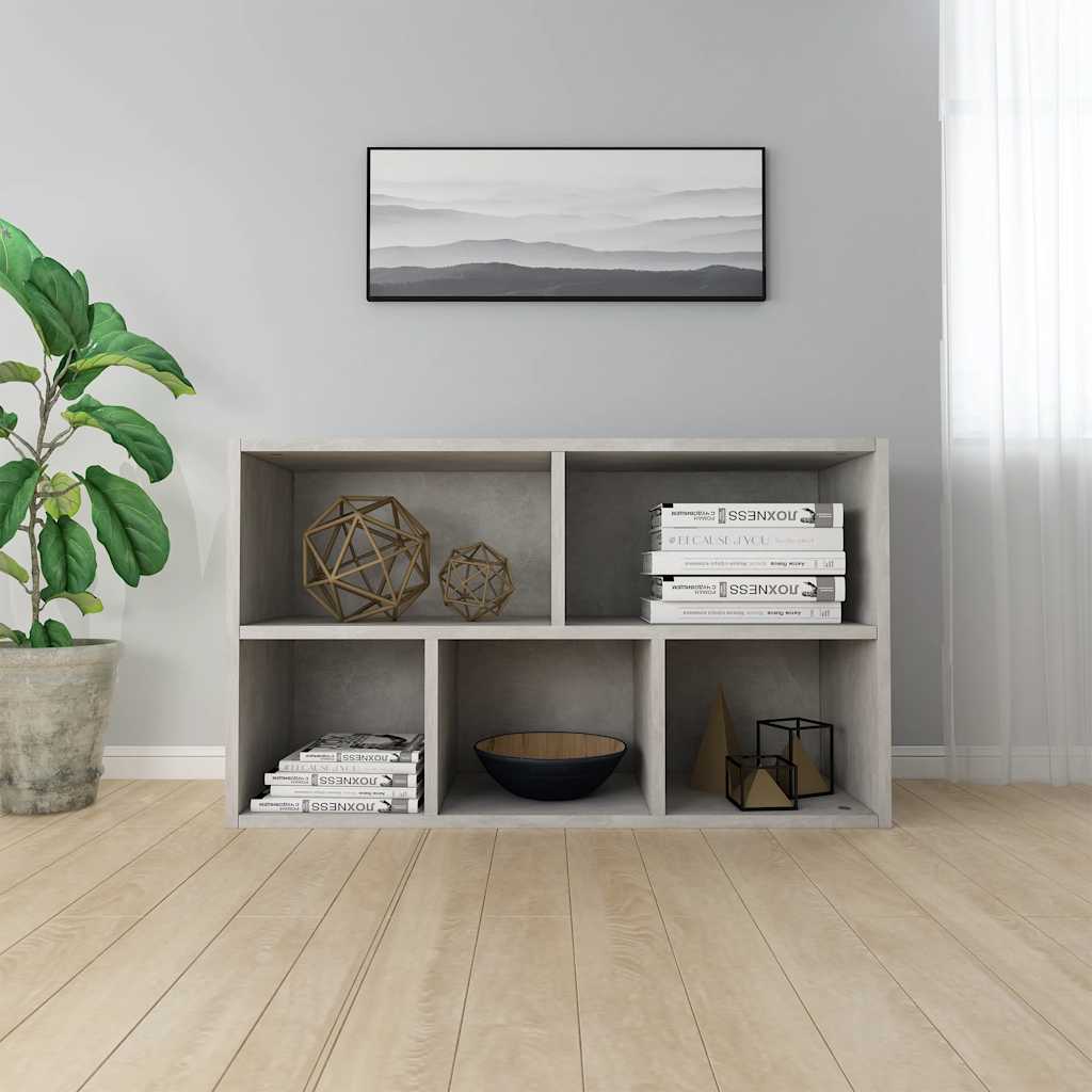 Grāmatu/sānu skapis, betona, 50x25x80cm, apstrādāta koksne