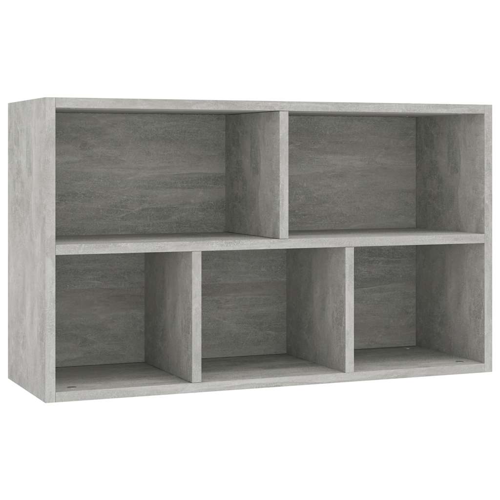 Grāmatu/sānu skapis, betona, 50x25x80cm, apstrādāta koksne