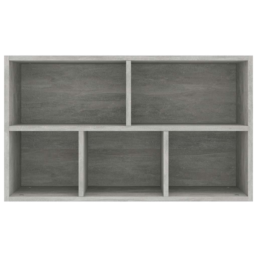 Grāmatu/sānu skapis, betona, 50x25x80cm, apstrādāta koksne