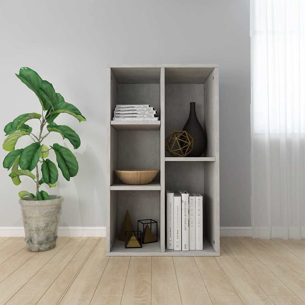 Grāmatu/sānu skapis, betona, 50x25x80cm, apstrādāta koksne