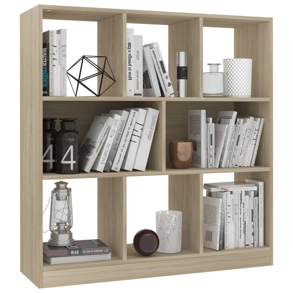 Bookshelf, oak, 97.5x29.5x100cm, treated wood
