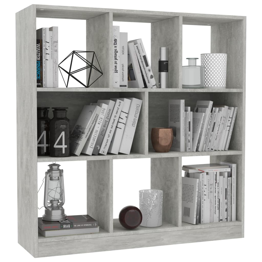 Bookcase, concrete, 97.5x29.5x100cm, treated wood
