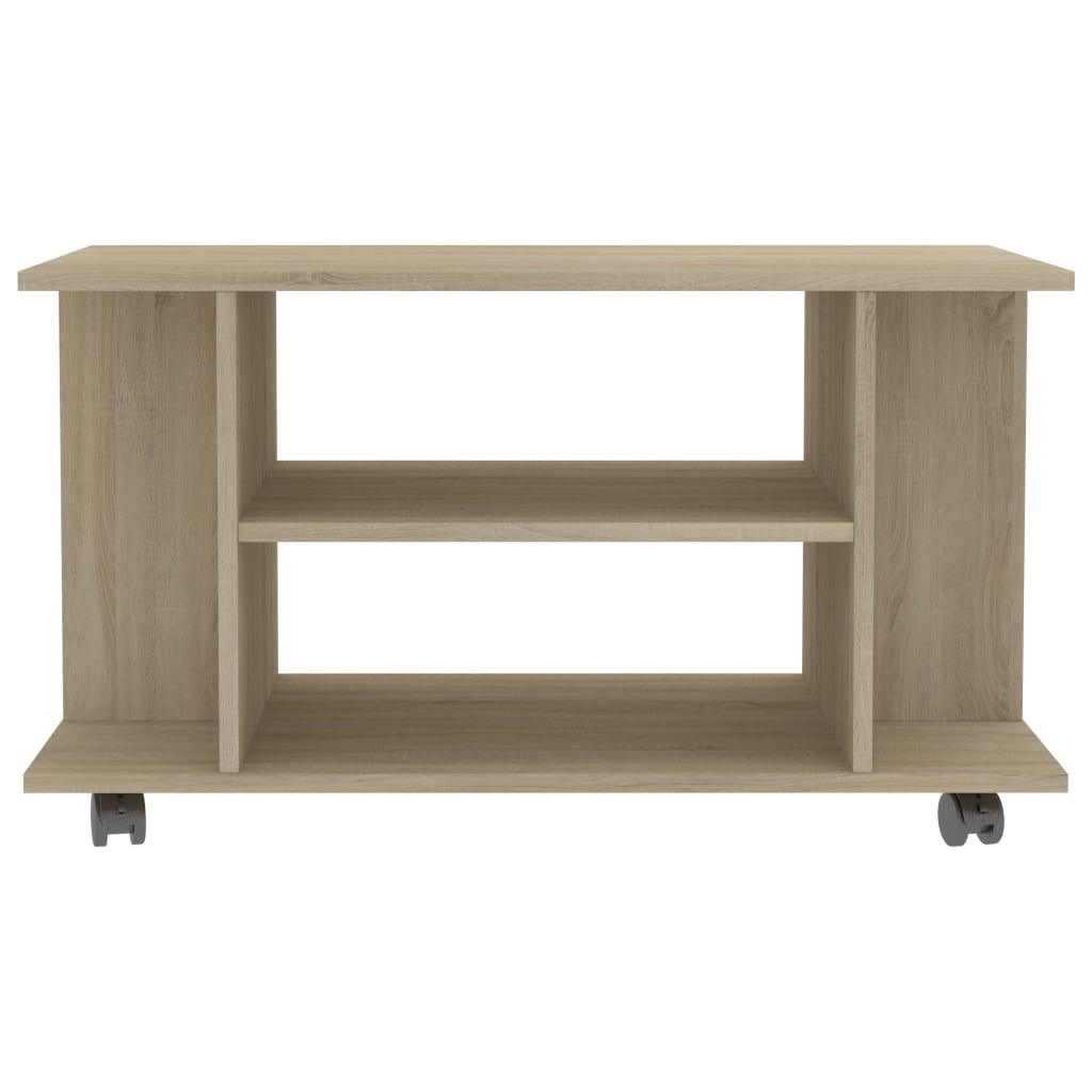 TV cabinet on castors, Sonoma oak, 80x40x45cm, wood
