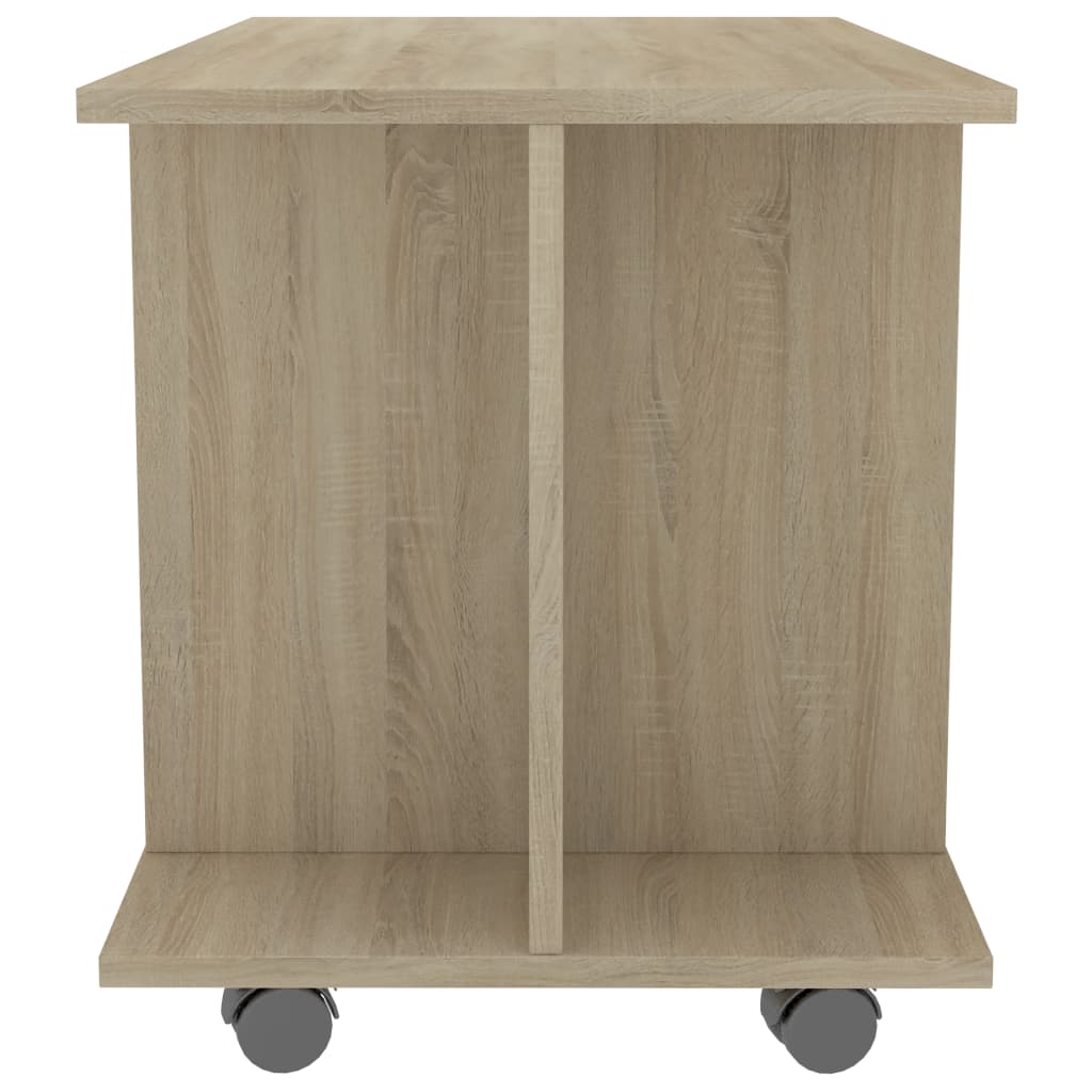 TV cabinet on castors, Sonoma oak, 80x40x45cm, wood