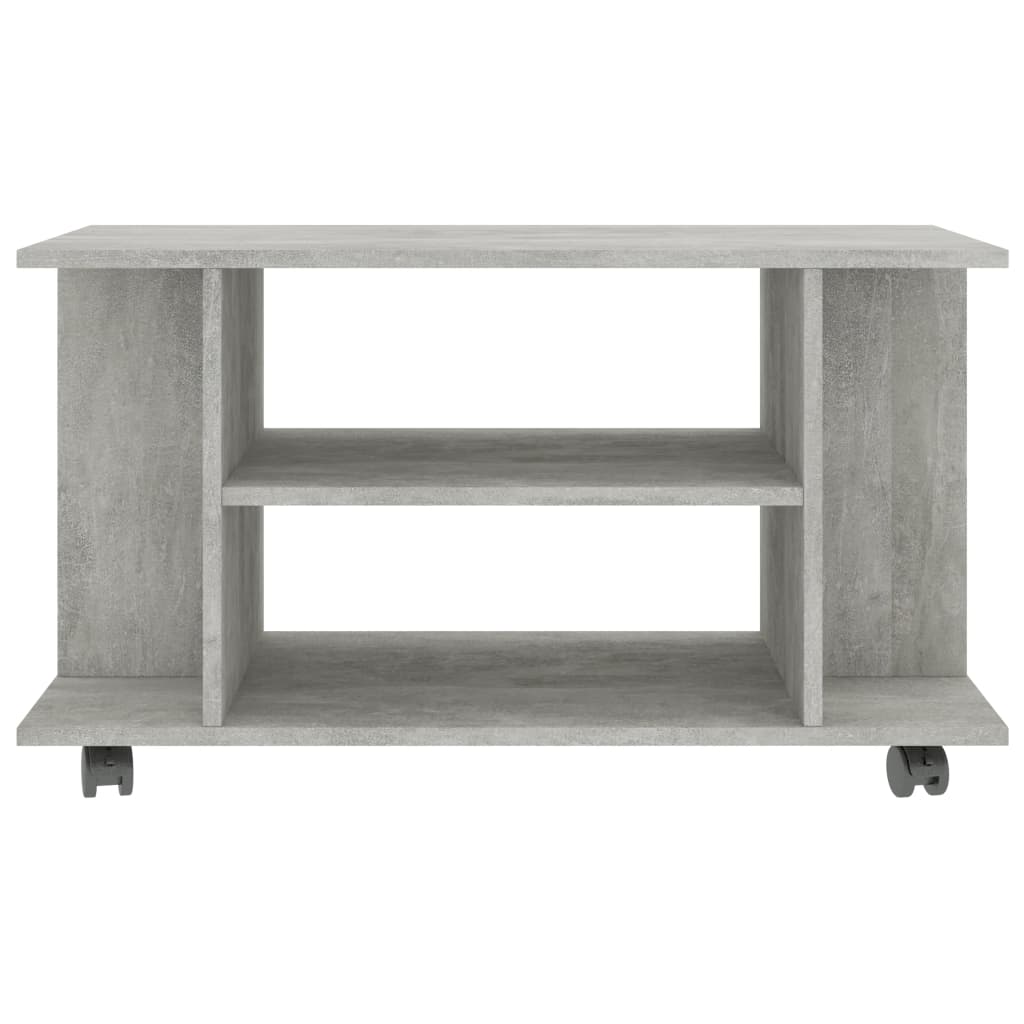 TV cabinet on wheels, concrete grey, 80x40x45cm, wood
