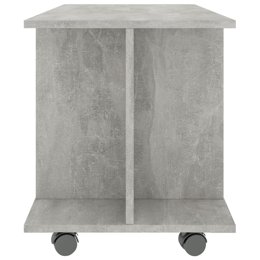 TV cabinet on wheels, concrete grey, 80x40x45cm, wood