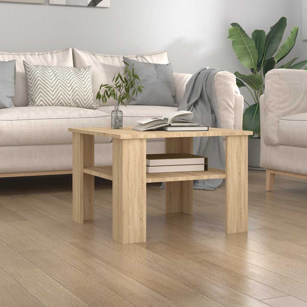 Coffee table, oak color, 60x60x42cm, engineered wood
