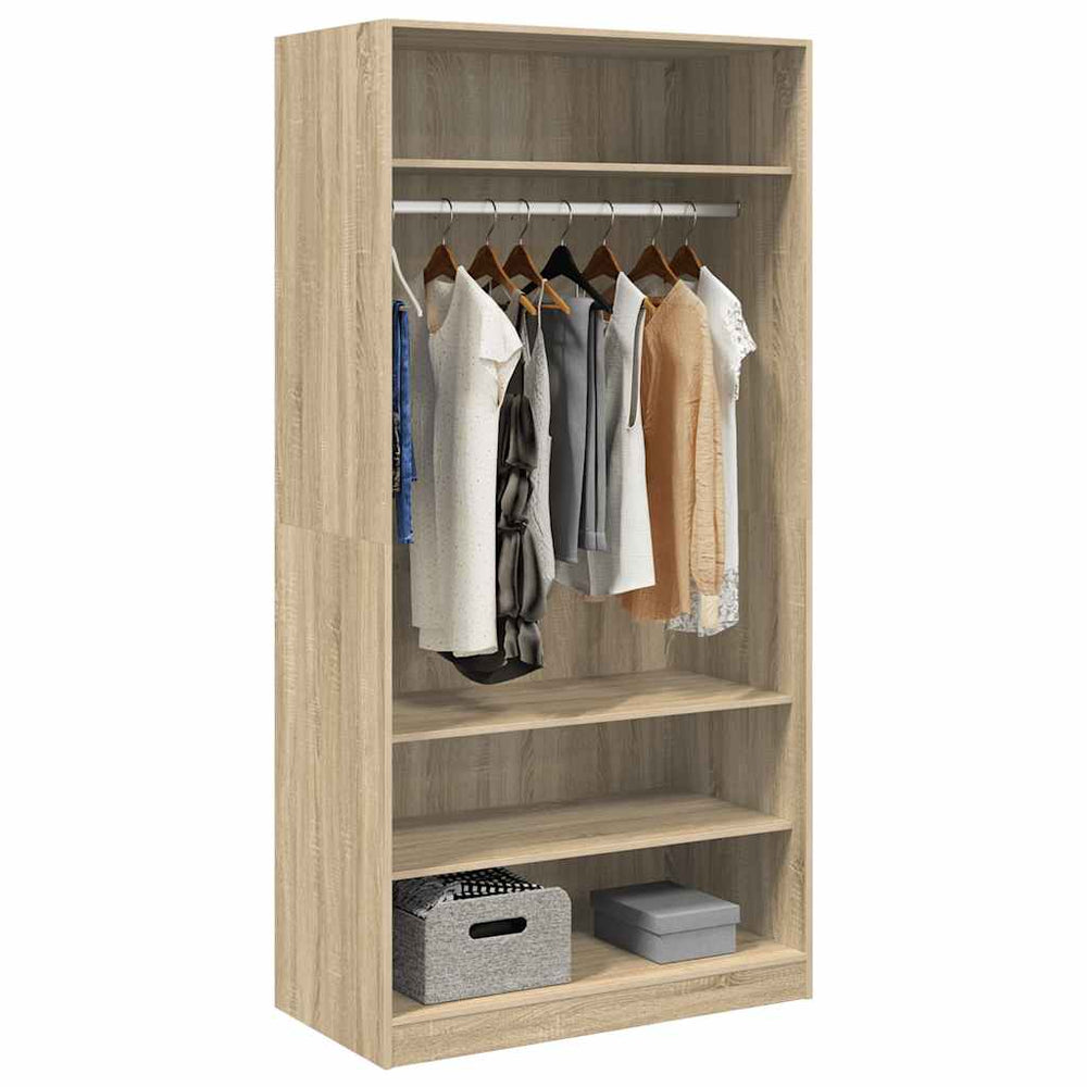 Wardrobe, Sonoma oak, 100x50x200cm, engineered wood