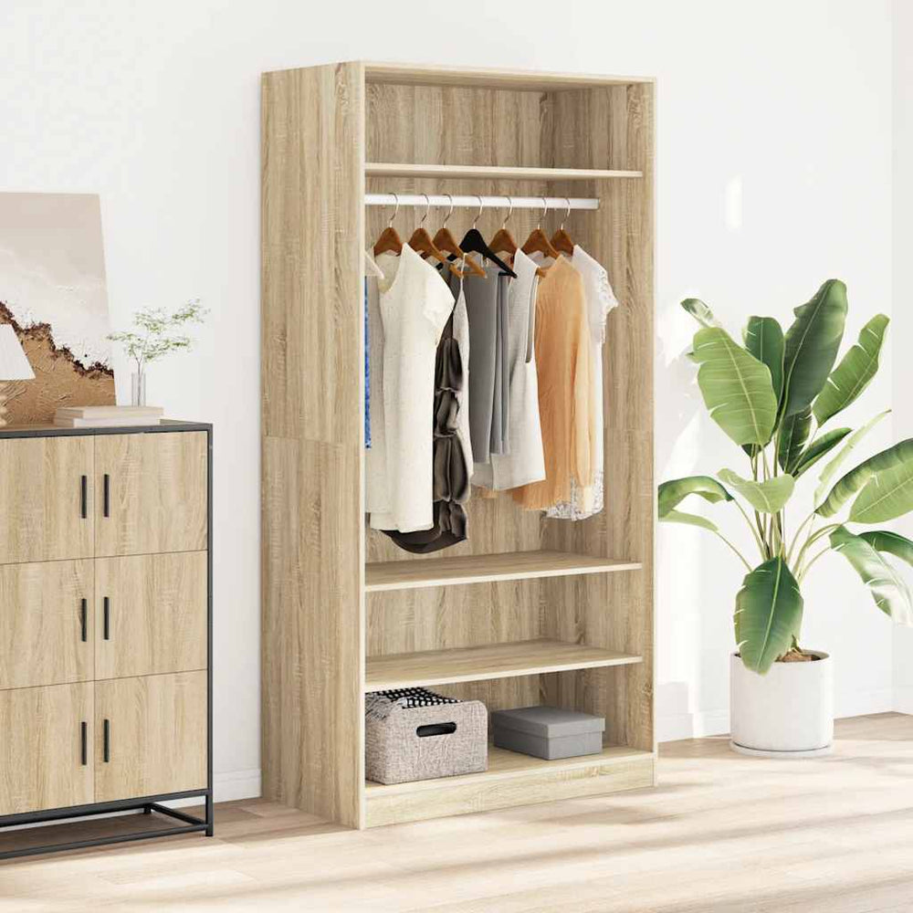Wardrobe, Sonoma oak, 100x50x200cm, engineered wood