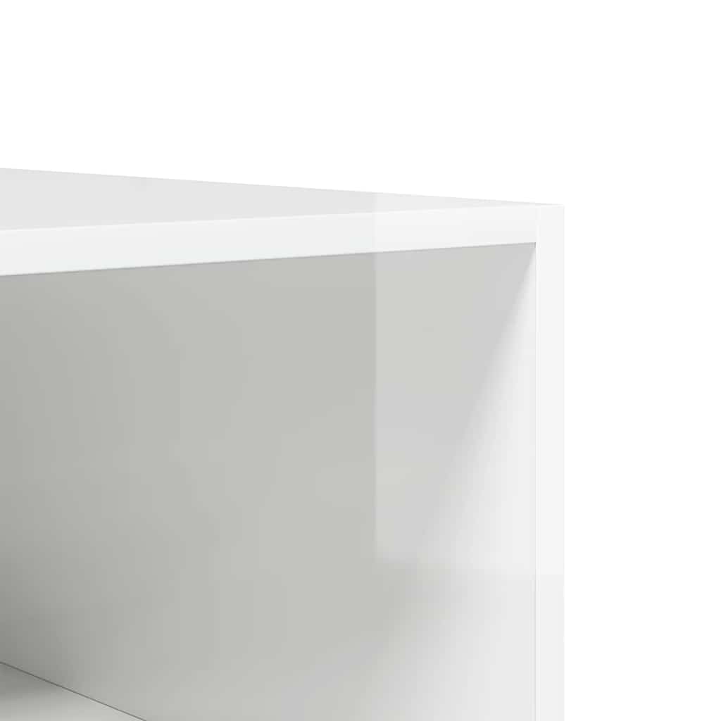 Wardrobe, white, 100x50x200cm, engineered wood, high gloss