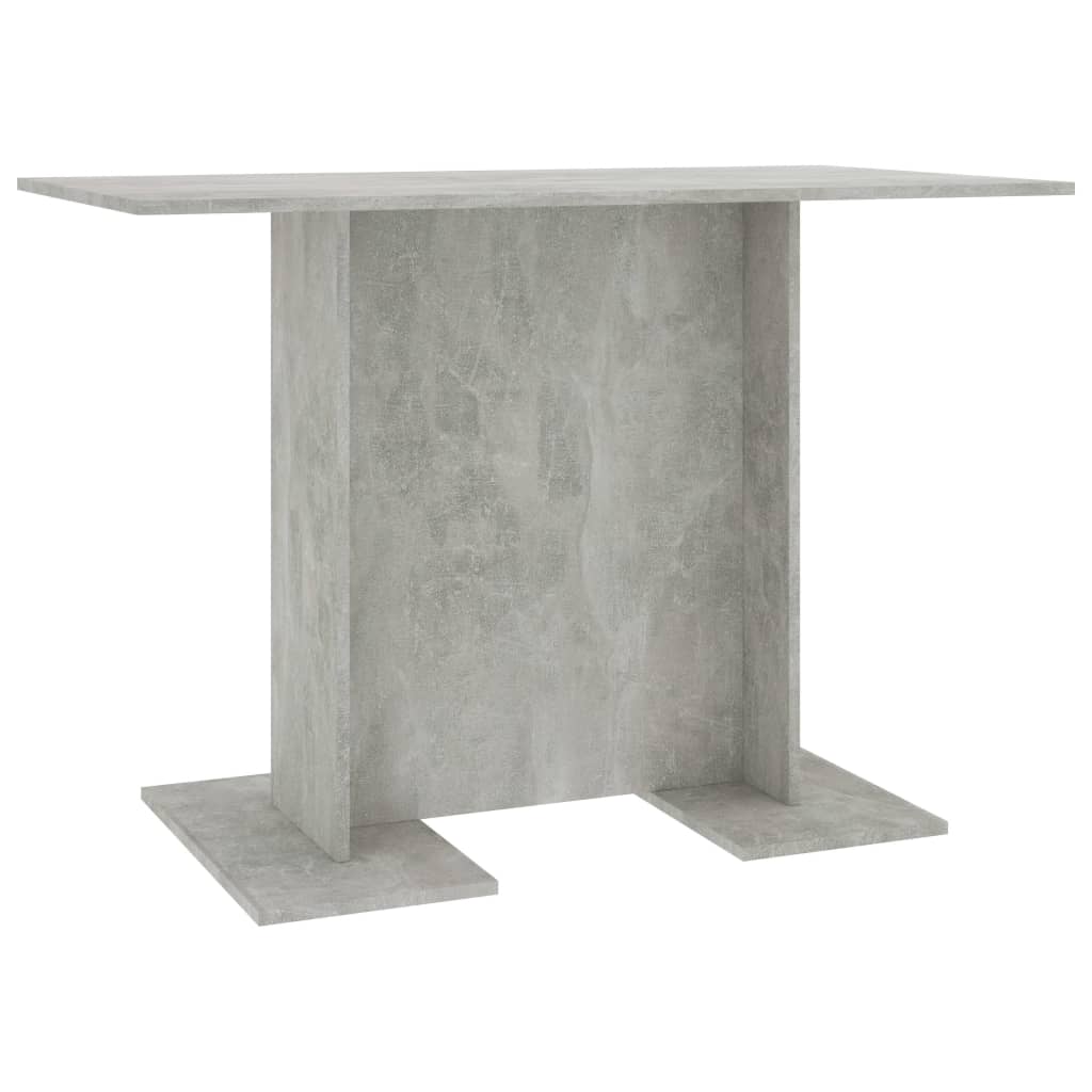 Valgomojo stalas, betono pilkos, 110x60x75 cm, apdirbta mediena