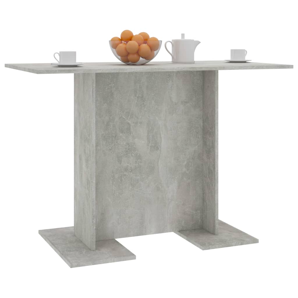 Valgomojo stalas, betono pilkos, 110x60x75 cm, apdirbta mediena