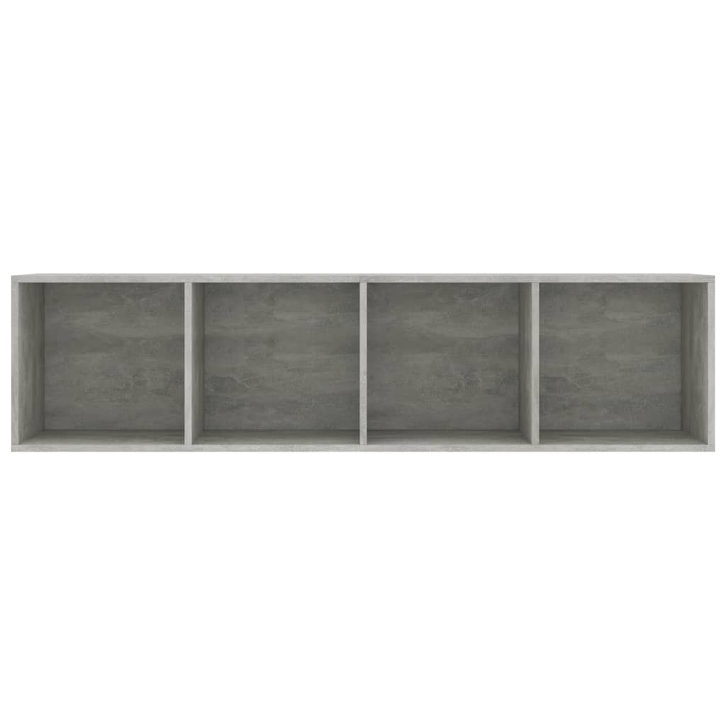 Bookcase/TV bench, concrete grey, 143x30x36 cm