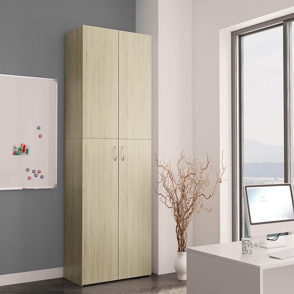 Office cabinet, Sonoma oak, 60x32x190cm, engineered wood
