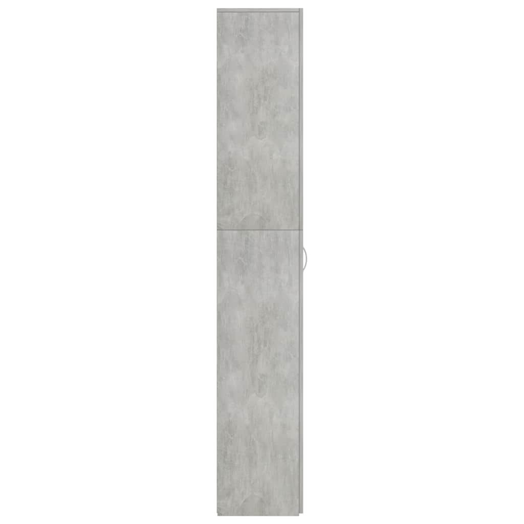 Biuro spintelė, betono pilka, 60x32x190cm, apdirbta mediena