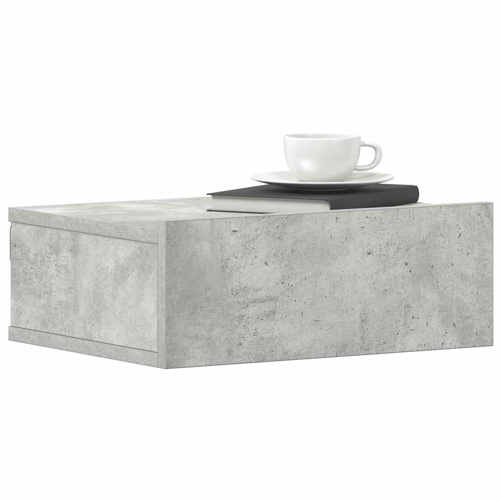 Bedside tables, 2 pcs, concrete, 40x30x15cm, wood