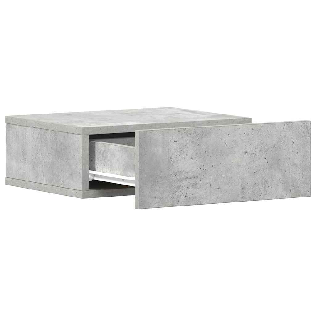 Bedside tables, 2 pcs, concrete, 40x30x15cm, wood