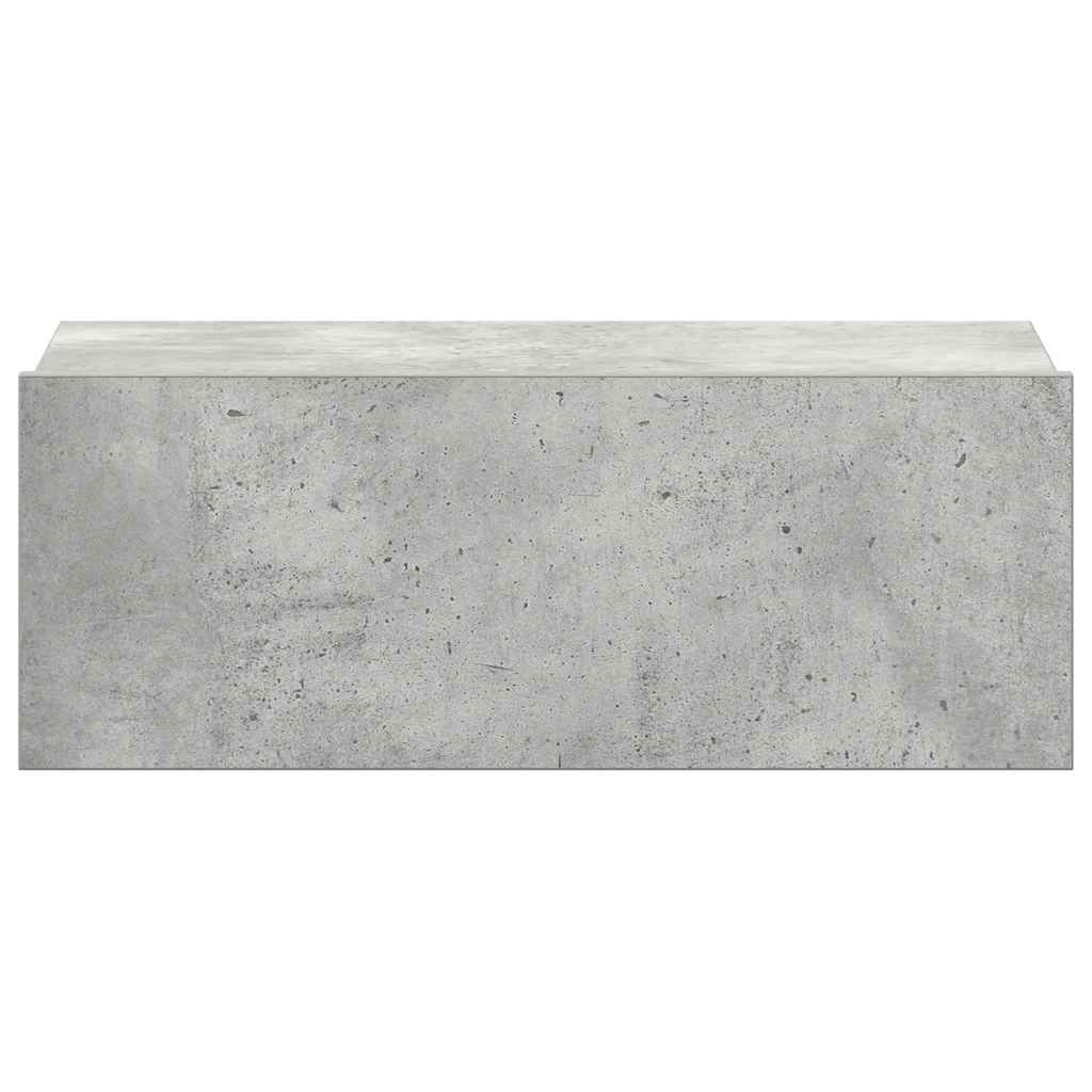 Bedside tables, 2 pcs, concrete, 40x30x15cm, wood