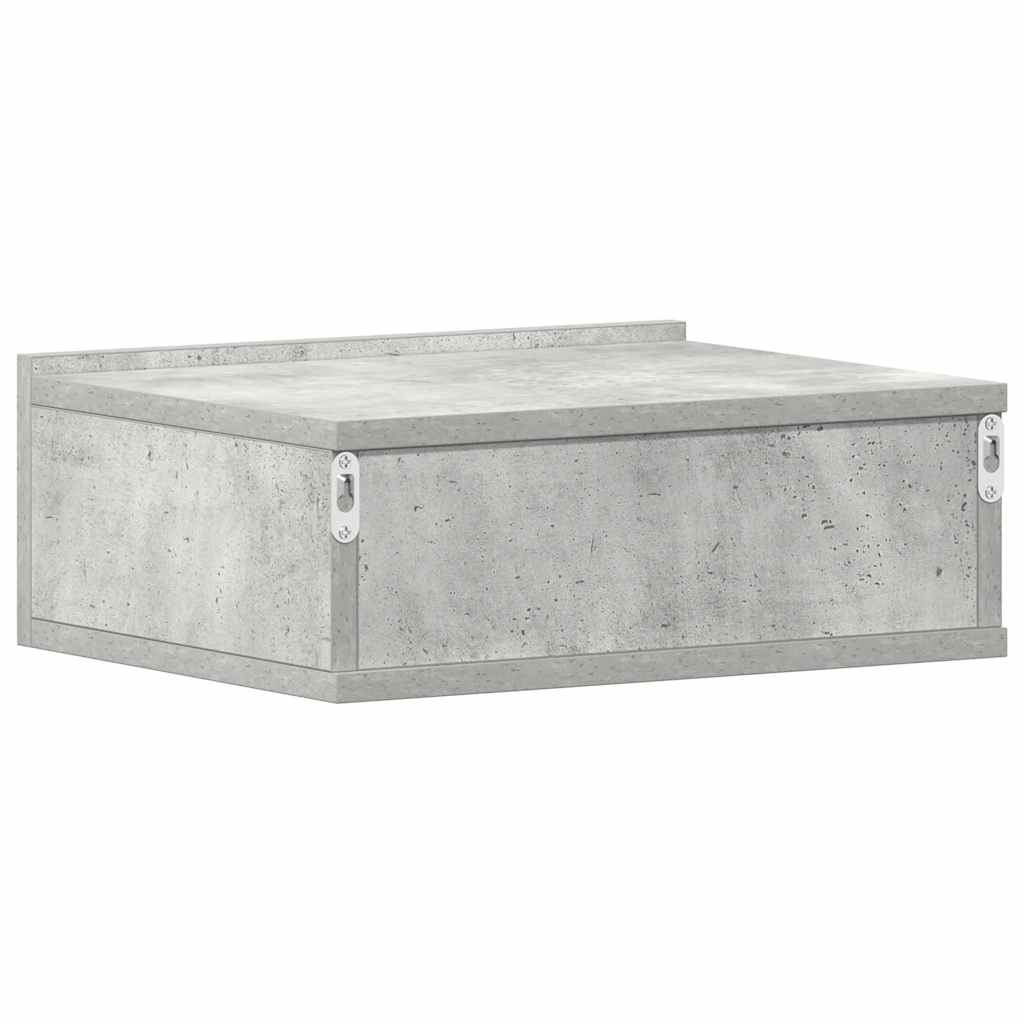 Bedside tables, 2 pcs, concrete, 40x30x15cm, wood