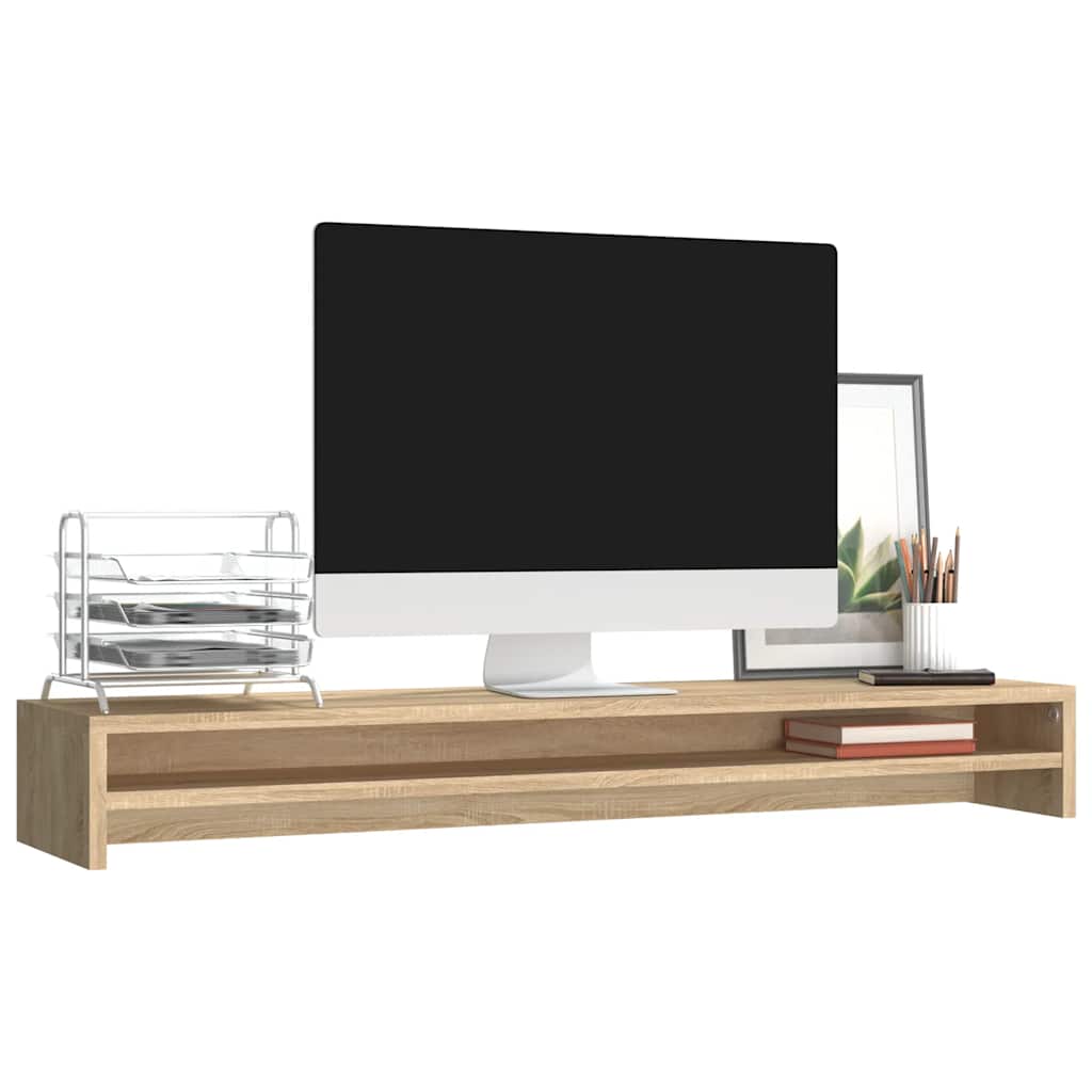 Monitor Stand, sonoma oak, 100x24x13cm engineered wood