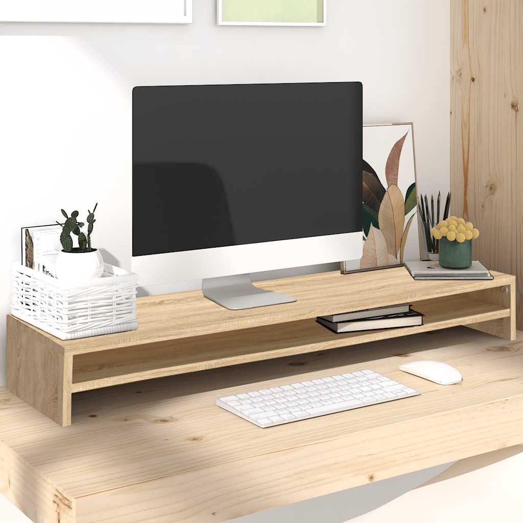 Monitor Stand, sonoma oak, 100x24x13cm engineered wood